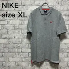 NIKE ナイキ 半袖ポロシャツ size XL グレー お洒落 カッコイイ