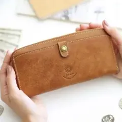 【美品】DAKOTA ダコタ コラッジョ ラウンドファスナー長財布 ブラウン