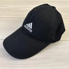 adidas キャップ　メッシュ生地　黒