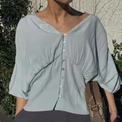 Ameri MACARON BLOUSE マカロン ブラウス ミント　FREEのサムネイル