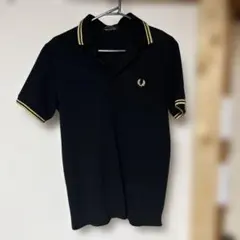 FRED PERRY 黒 ストライプ ポロシャツ