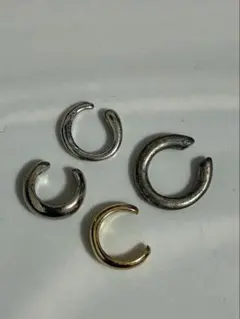 C型イヤーカフ4個セット シルバー ゴールド