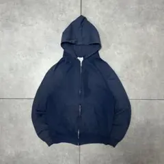 90s hanes ジップパーカー　IDEALジップ　短丈　ボロ　鬼フェード