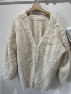 snidel シャギーミドルカーディガン