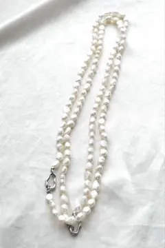 crewre 2wayウォーターパールネックレス silver