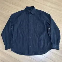 【定価¥8590】ZARA(ザラ) 黒 プリーツ加工 長袖シャツ M