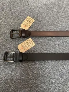 KJ レザー ベルト ブラウン ブラック 2本セット