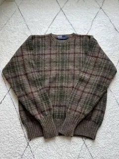 Polo by Ralph Lauren チェック柄ニット L 激レア