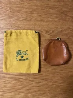 IL BISONTE がま口コインケース ブラウン