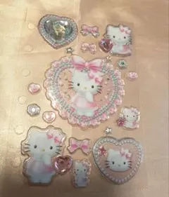 正規品 ハローキティ キラキラジュエルシール バレエコア