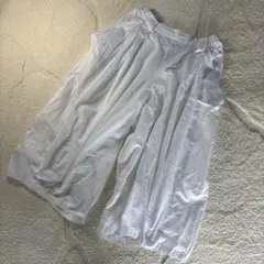 モユル 萌 ガウチョパンツ ホワイト M コットン100% レディース