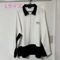 〖メンズ〗〖レディース〗WEGO襟付き 長袖 ドルマンポンチハーフジップロンT