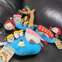 タグ付き 平成レトロ　すしあざらし ぬいぐるみ 2001年 4点セット