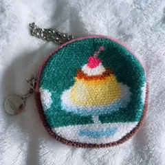 USED♡フェイラーFEILER ラブラリープディング サークルポーチ 良柄