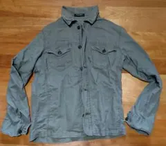 ボイコット（ワールド） グリーン ミリタリージャケット 綿／麻素材