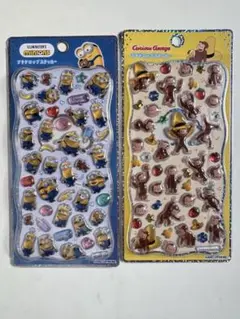 ミニオンズ おさるのジョージ プチドロップステッカー 2シートセット