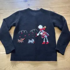 希少　familiar 刺繍　カーディガン　ブラック