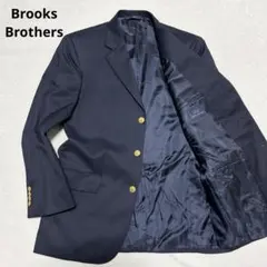 美品 ブルックスブラザーズ 金ボタン 紺ブレ テーラードジャケット L 016