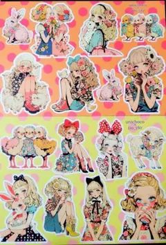 Unichoco様×rio_ykr様 コラージュペーパー6枚