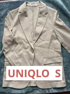 UNIQLO ベージュ テーラードジャケット ストレッチ素材
