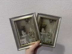 ゴールド装飾フォトフレーム Lサイズ 2個セット