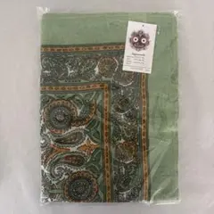 マルチカバー 布 綿 インド 緑 ペイズリー Jagannath