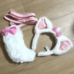 ディズニー　マリーちゃん　カチューシャ　しっぽポシェット