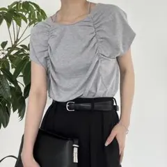 CAPRICIEUX LE'MAGE ギャザーフレンチTシャツのサムネイル