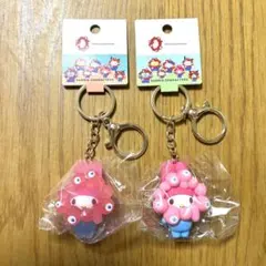 サンリオミャクミャク　立体キーホルダー　クリア　マイメロ　パステル　万博　EXP
