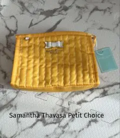 【未使用タグ付】 Samantha Thavasa ポーチ イエロー ナイロン