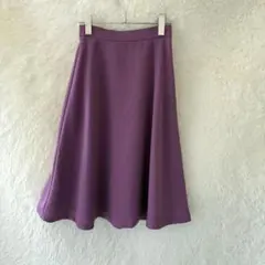 【NATURAL BEAUTY BASIC】フレアスカート　パープル　XS