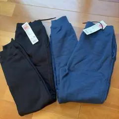 未使用ヒートテック　ボアスウェットパンツ　Sサイズ２枚セットブラック、ネイビー