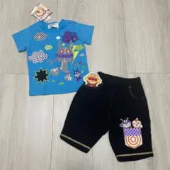 70cm ベビラボ　アンパンマンTシャツとハーフパンツ2枚セット　知育　男の子