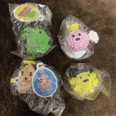 たまごっちドットフィギュアチャーム4種　くちぱっち、くりてん、まるてん、まめっち