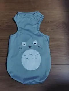 トトロ風プリント XLサイズ 犬服 グレー