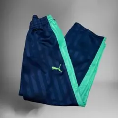 PUMA プーマ ジャージパンツ ネイビー×グリーン　平成　プージャ