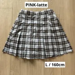 【PINK-latte】プリーツスカート　チェック柄　160cm