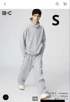 新品 UNIQLO:C スウェットワイドパンツ S