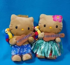 レア　新品タグ付き Sanrio サンリオ ぬいぐるみ ウクレレ ハワイキティ ハワイ ハローキティ ダニエル ぬいぐるみ Mサイズ 日焼け