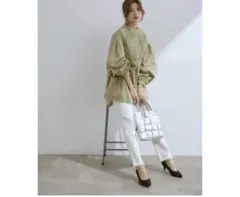 VIS フロントピンタックチュニックブラウス