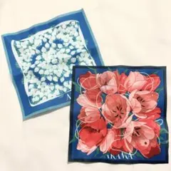 ARAMA TOKYO ミニスカーフ 白いちご＆チューリップ