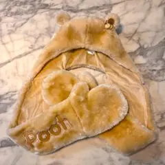 ディズニー プーさん ファンキャップ 手袋付きマフラー帽子