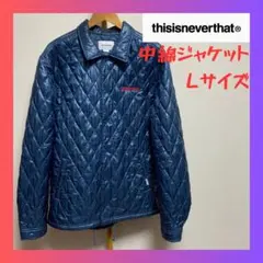 thisisneverthat 中綿ジャケット L キルティング ロゴ刺繍