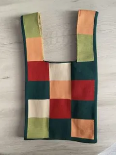 カラフルパッチワークトートバッグ