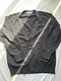 Ralph Lauren コットンニットカーディガン ブラック 90s