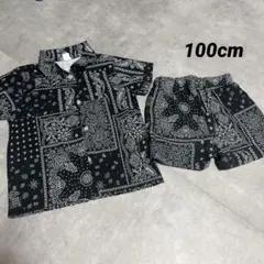 甚平 バンダナ柄 半袖シャツ・ショートパンツセット