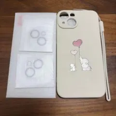 iPhone14シリコンケース＆強化ガラス