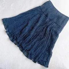 春の花様専用★ 23区◇ドット柄 シフォンスカート フレア プリーツ 36