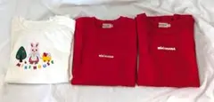 ミキハウス　長袖Tシャツ　半袖Tシャツ　3点セット　130 女の子　うさぎ