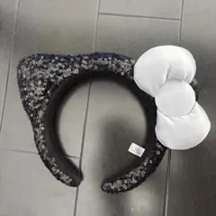 猫耳カチューシャ 黒と白 スパンコール